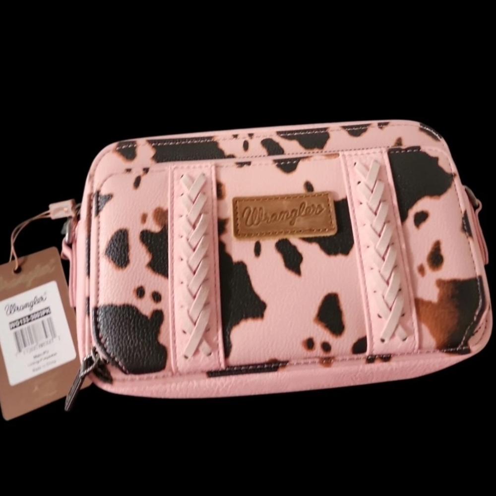 Wrangler Pink and Brown Crossbody Bag